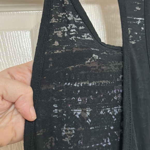 Zumba Tank Top βTβ back, burnout fabric style, sheer, colorful Z - Picture 5 of 6